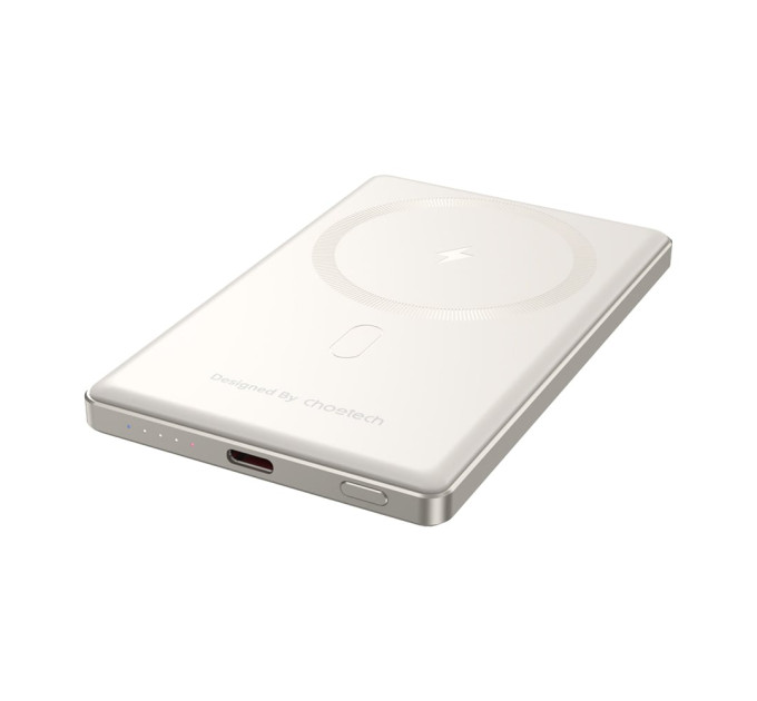 Повербанк 5000mAh Choetech B738 White QC3.0 PD3.0 беспроводная магнитная зарядка