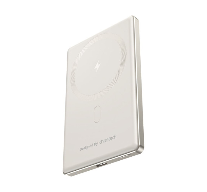 Повербанк 5000mAh Choetech B738 White QC3.0 PD3.0 беспроводная магнитная зарядка