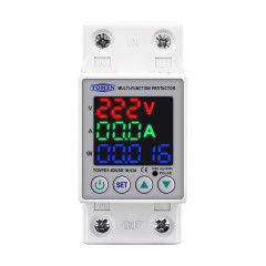 Реле напряжения и тока на DIN-рельс TOMZN TOVPD1-63VAE colorful 63A, мониторинг энергопотребления Реле напряжения и тока на DIN-рельс TOMZN TOVPD1-63VAE colorful 63A, мониторинг энергопотребления