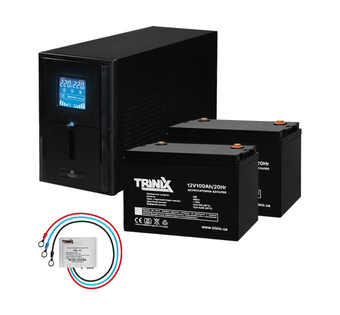 Комплект резервного питания: Kraft PSW1500VA/1200W(LCD)24V UPS + батарея 2540 Вт*ч