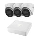 Комплект IP-видеонаблюдения на 3 камеры Hikvision IP-Video Kit 3x2Mp (T) Mic DualLight: 3 купольные 2Mp видеокамеры + 4-канальный 6Mp видеорегистратор