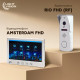 Комплект видеодомофона Light Vision: домофон 7" AMSTERDAM FHD White и видеопанель RIO FHD Silver