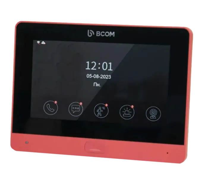 BCOM BD-760FHD/T Red Відеодомофон