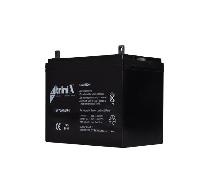 Аккумуляторная батарея 12В 75Ач Trinix 12V75Ah/20Hr AGM свинцово-кислотная Аккумуляторная батарея 12В 75Ач Trinix 12V75Ah/20Hr AGM свинцово-кислотная