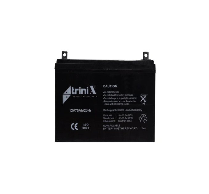 Аккумуляторная батарея 12В 75Ач Trinix 12V75Ah/20Hr AGM свинцово-кислотная