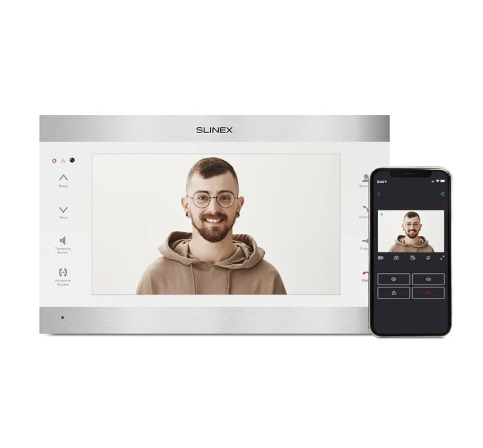 Видеодомофон SL-10IPTHD SILVER+WHITE Slinex