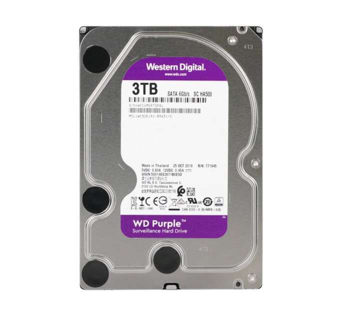 Жорсткий диск 3.5" 3TB 64MB Western Digital Purple WD30EJRX