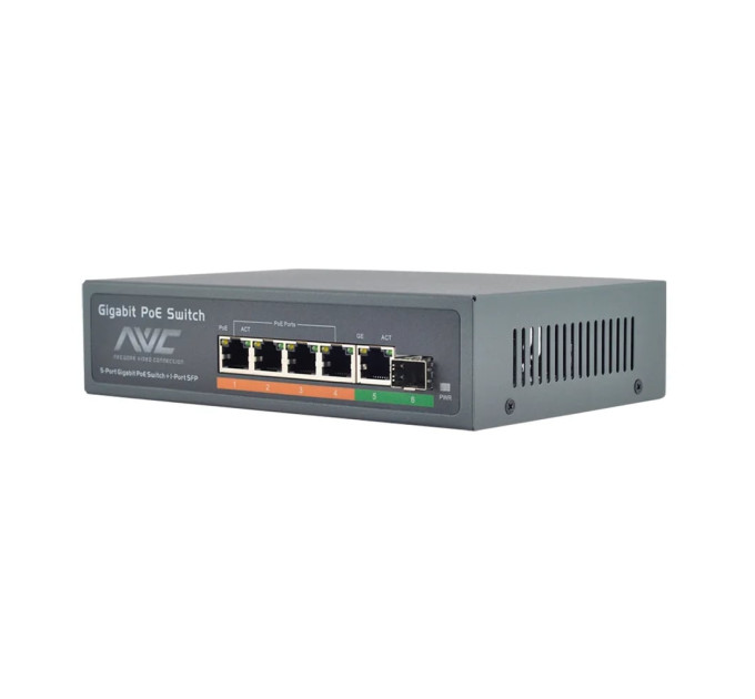 PoE-коммутатор 6-портовый гигабитный NVC-604Gs PoE-коммутатор 6-портовый гигабитный NVC-604Gs