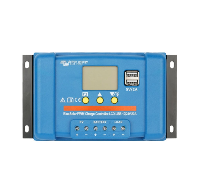PWM-контроллер заряда солнечных панелей Victron Energy BlueSolar PWM-LCD&USB 12/24V-20A
