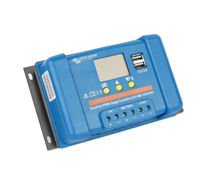 PWM-контроллер заряда солнечных панелей Victron Energy BlueSolar PWM-LCD&USB 12/24V-20A