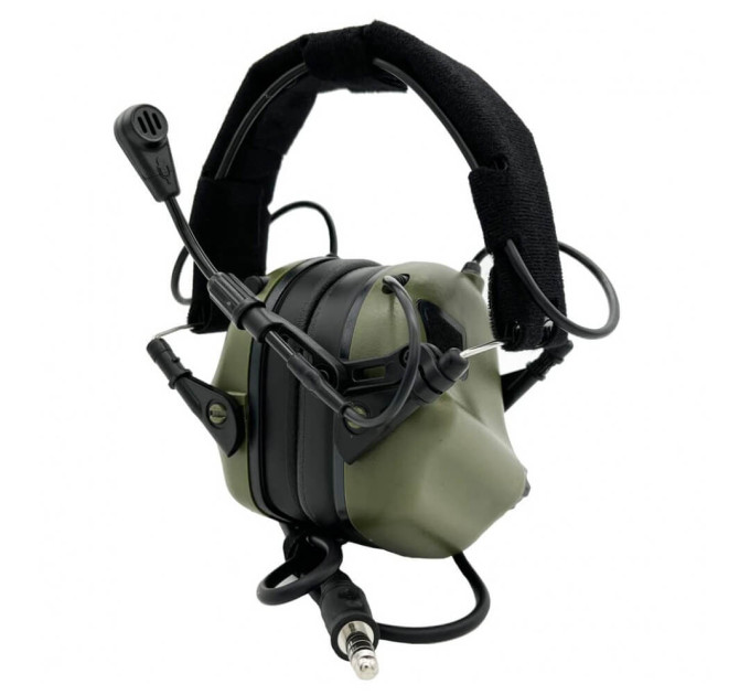Активные защитные наушники Earmor M32 (FG) Olive с гарнитурой