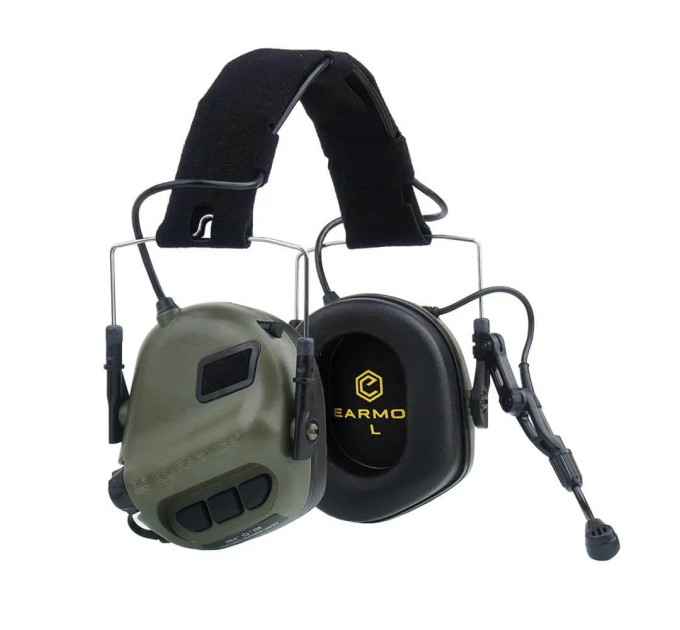 Активные защитные наушники Earmor M32 (FG) Olive с гарнитурой