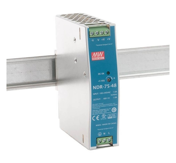 Блок живлення NDR-75-48 Mean Well на DIN-рейку