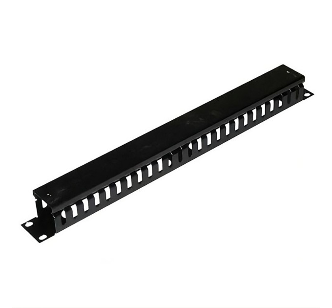 Кабельный органайзер с крышкой PiPo 19" 1U металл