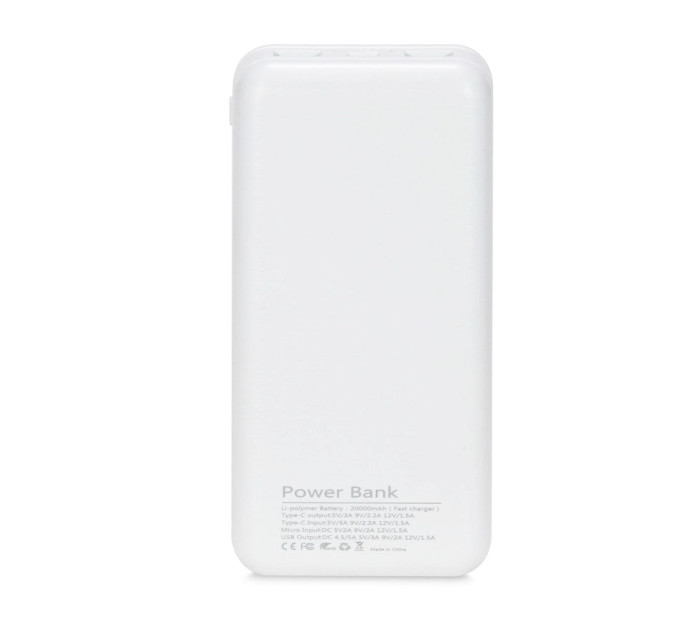 Повербанк 20000 mAh Power Bank Kraft KPB-2020FC White 22.5W QC3.0