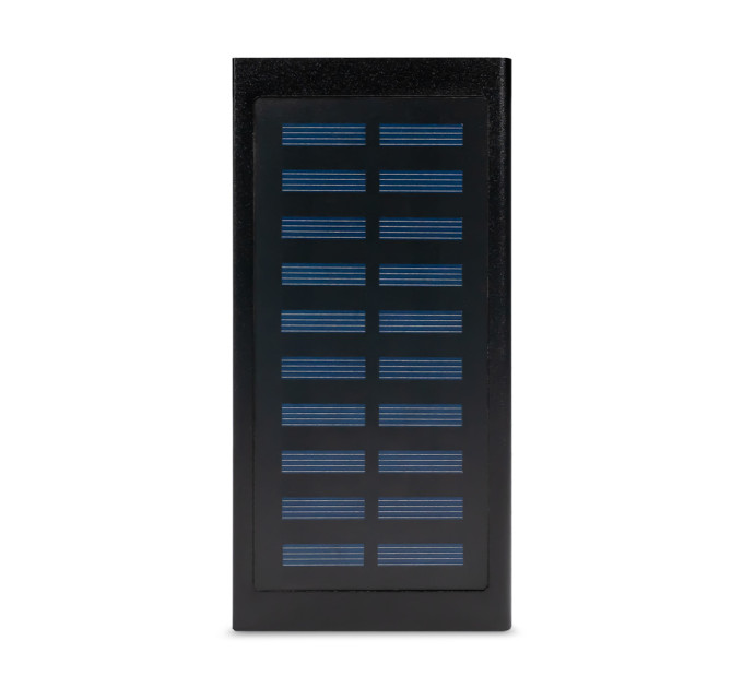 Повербанк с солнечной панелью 20000mAh Power Bank Kraft KPB-1020SLIM Black LED-фонарь Повербанк с солнечной панелью 20000mAh Power Bank Kraft KPB-1020SLIM Black LED-фонарь