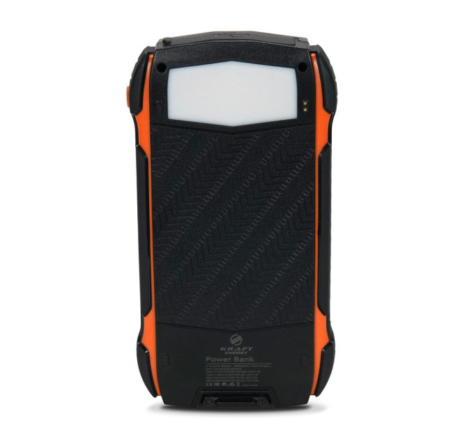 Повербанк с солнечной панелью 30000mAh Power Bank Kraft KPB-U1830FCSL Orange 18W QC2.0 LED-фонарь