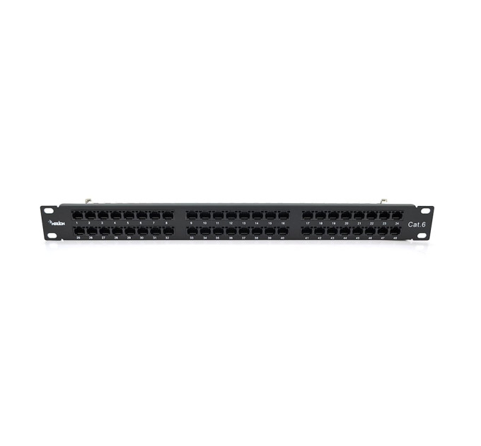 Патч-панель Merlion 48 портов UTP DUAL кат 6 19" 1U неэкранированная черная Q10 Патч-панель Merlion 48 портов UTP DUAL кат 6 19" 1U неэкранированная черная Q10