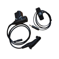 Кнопка PTT для радиостанций Motorola DP4400, DP4800 + пальцевая кнопка для наушников Earmor/Sordin/Peltor
