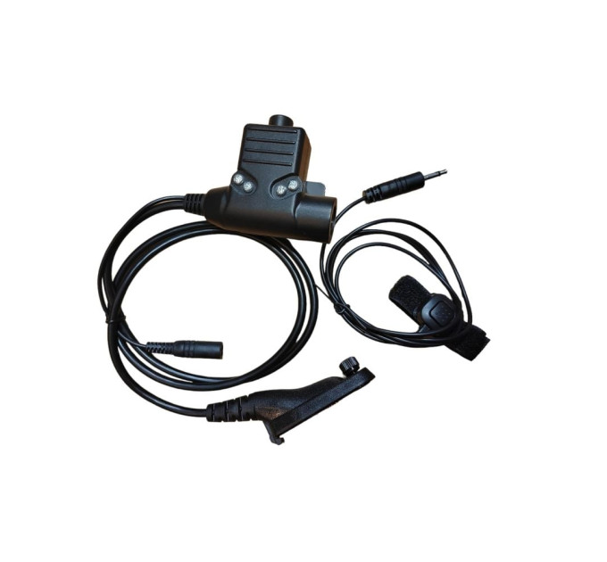Кнопка PTT для радиостанций Motorola DP4400, DP4800 + пальцевая кнопка для наушников Earmor/Sordin/Peltor