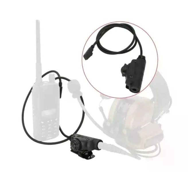 Кнопка PTT для радиостанций Motorola DP4400, DP4800 + пальцевая кнопка для наушников Earmor/Sordin/Peltor