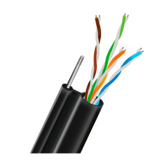 Кабель вита пара UTP CAT5E CCA 0.51mm LDPE Outdoor + дріт Trinix 305m Кабель вита пара UTP CAT5E CCA 0.51mm LDPE Outdoor + дріт Trinix 305m
