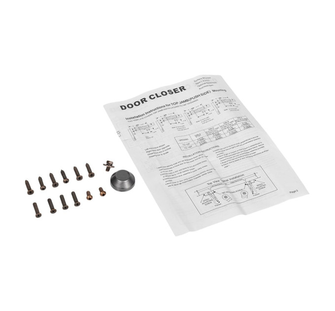 Дверний доводчик Dortec DT-63 Graphite 45-65 кг