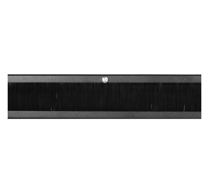 Кабельный организатор NVC-1U/CM Black со щеткой для коммутационного шкафа 19"