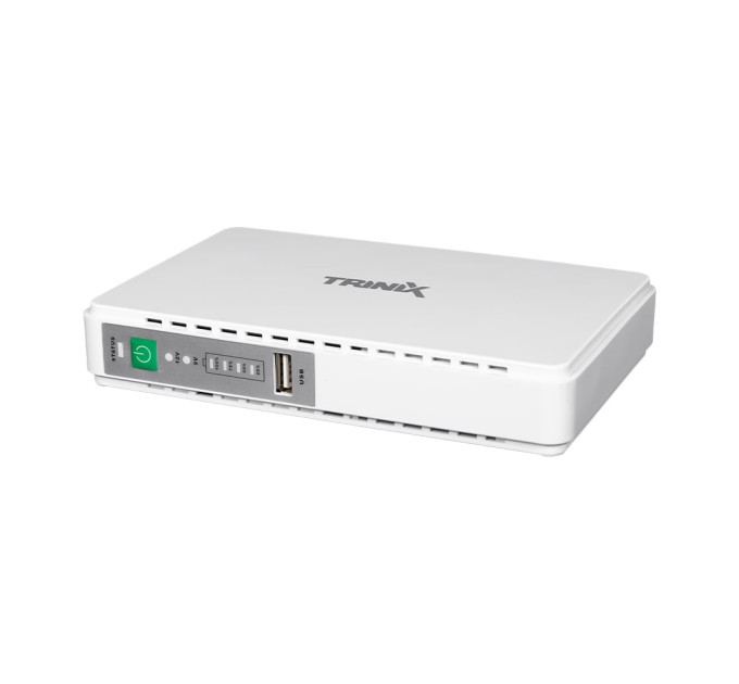Джерело безперебійного живлення DC UPS Trinix TRX-MUPS-2512 (10000mAh) 5V/9V/12V/15V/24V/PoE, Li-ion 4*2.5Ah, для роутера і медіаконвертера