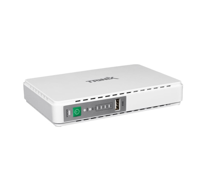 Джерело безперебійного живлення DC UPS Trinix TRX-MUPS-2512 (10000mAh) 5V/9V/12V/15V/24V/PoE, Li-ion 4*2.5Ah, для роутера і медіаконвертера
