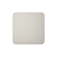 Розумний двоклавішний прохідний вимикач Ajax LightSwitch (2-gang/2-way) Jeweller (oyster/устричний)