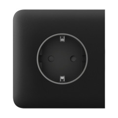 Фронтальна панель Ajax SideCover (basic) [type F] black/чорна для розетки Outlet (type F)