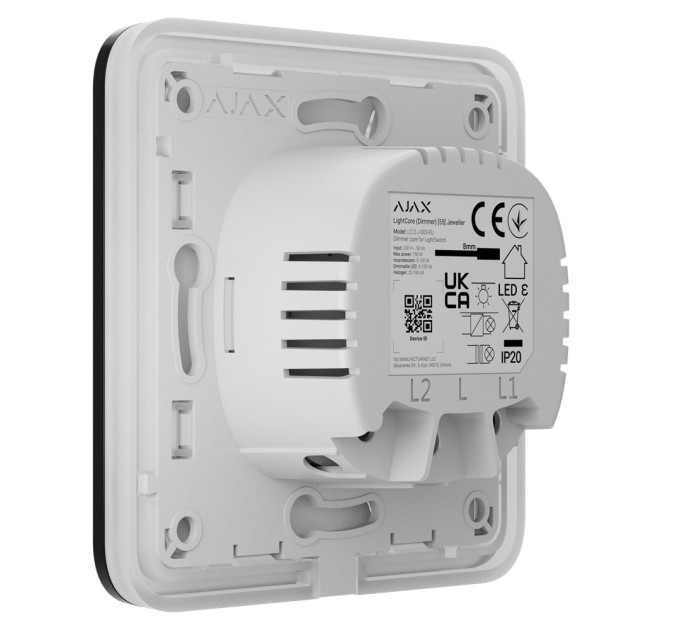 Розумний димерний вимикач світла Ajax LightSwitch (Dimmer) Black