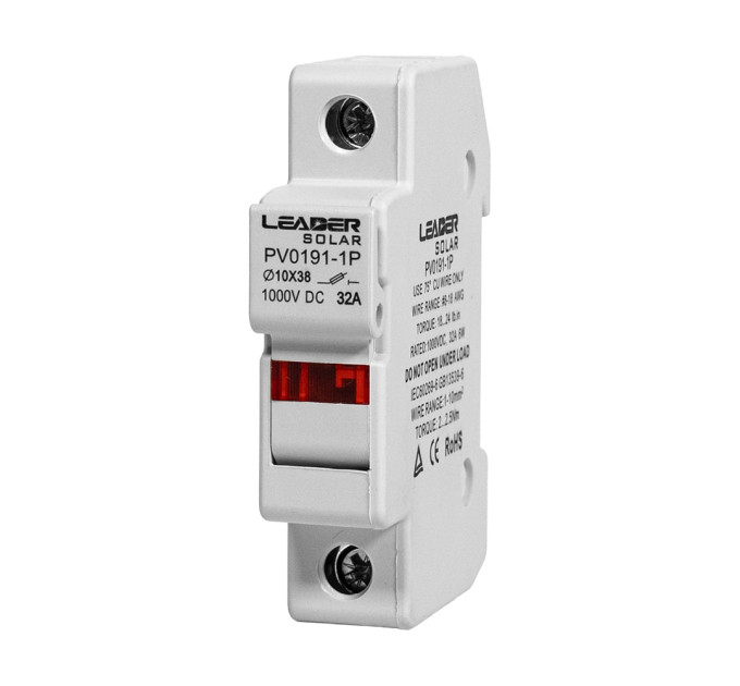 Разъединитель предохранителей 32A Leader PV0191-1P DC 1000V