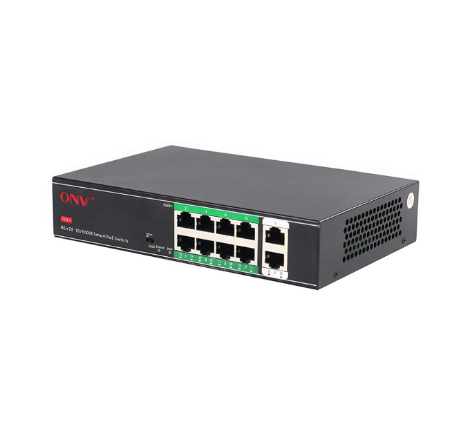 PoE-комутатор некерований 10-портовий ONV-H1108PSD з 8 портами PoE