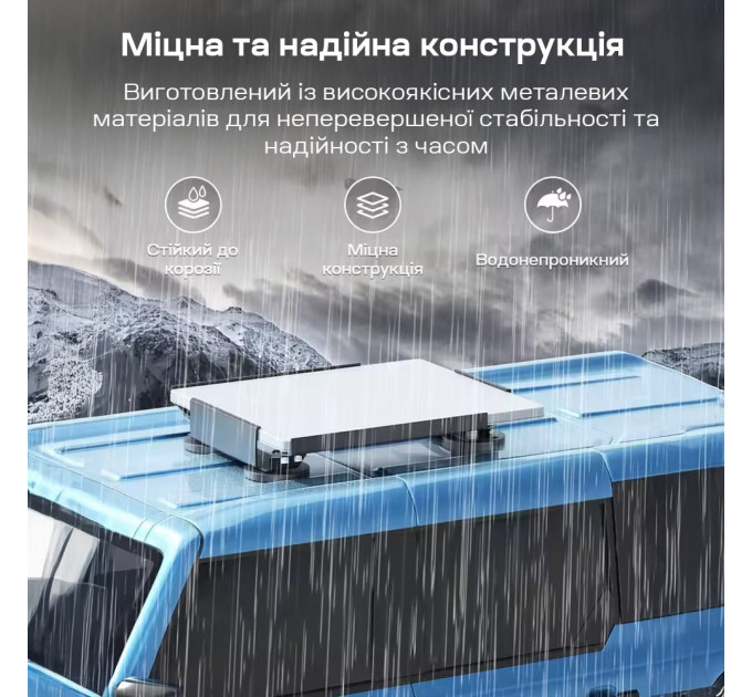 Кронштейн на магнітах E-NET SMM-02 White на дах автомобіля для Starlink Mini