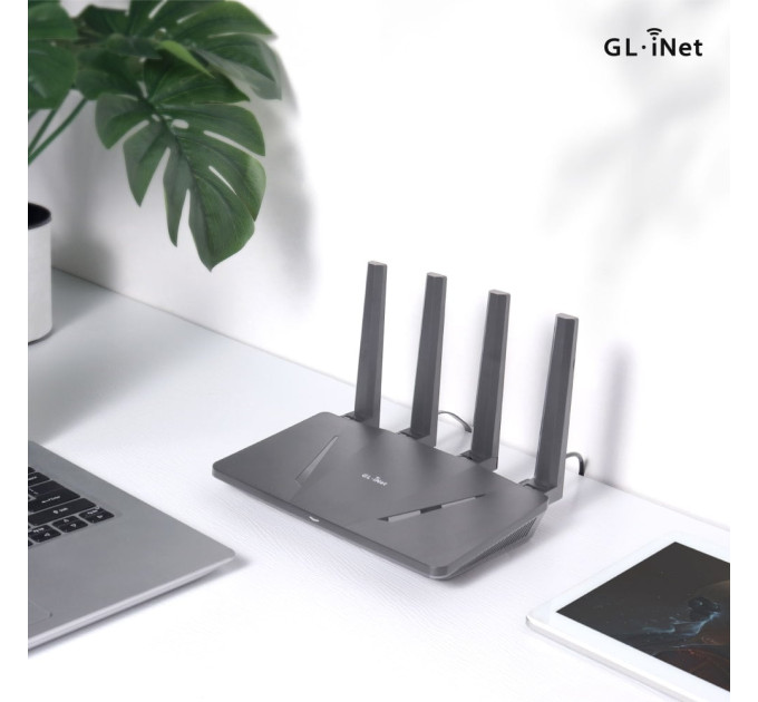 WiFi 6 маршрутизатор GL.iNet Flint (GL-AX1800-EU) гигабитный двухдиапазонный