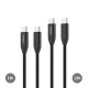Кабель Choetech ХСС-1060 Black USB-C на USB-C PD3.1 240W 1m+2m, набор из 2 шт. Кабель Choetech ХСС-1060 Black USB-C на USB-C PD3.1 240W 1m+2m, набор из 2 шт.