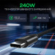 Кабель Choetech ХСС-1060 Black USB-C на USB-C PD3.1 240W 1m+2m, набор из 2 шт.