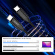 Кабель Choetech ХСС-1060 Black USB-C на USB-C PD3.1 240W 1m+2m, набор из 2 шт.