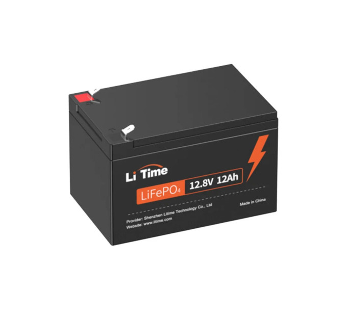 Аккумуляторная батарея литий-железо-фосфатная 12.8В 12А*ч LiFePO4 LiTime L12V12-12-BASIC-8-A12 Аккумуляторная батарея литий-железо-фосфатная 12.8В 12А*ч LiFePO4 LiTime L12V12-12-BASIC-8-A12