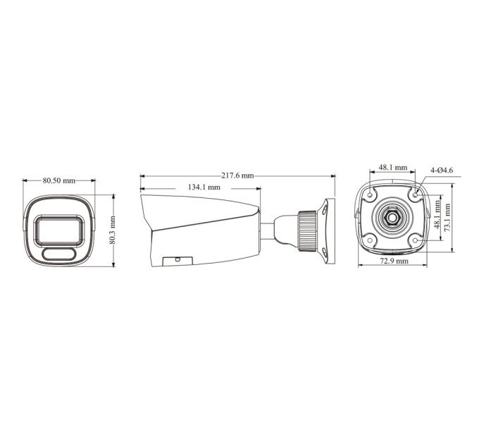 IP-видеокамера 6Mp TVT TD-9462S4-PA(D/PE/AW3) White f=2.8mm, ИК+LED-подсветка, с микрофоном