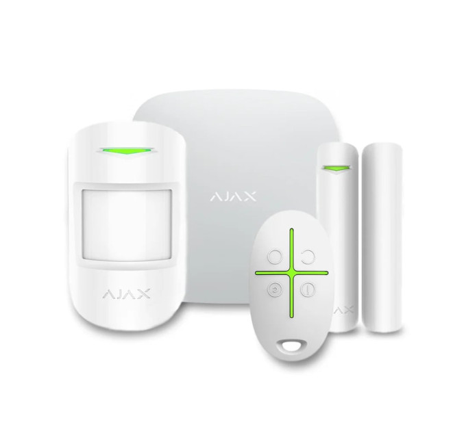 Комплект бездротової сигналізації Ajax StarterKit білий з 2G та Ethernet