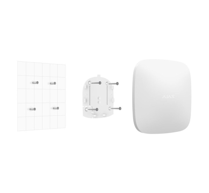 Інтелектуальна централь Ajax Hub Plus біла з WiFi, 2G, 3G, Ethernet
