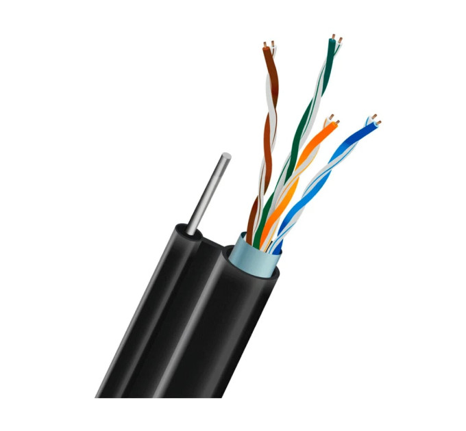Кабель вита пара FTP CAT5E CU 0.51mm LDPE Outdoor + дріт Trinix 305m
