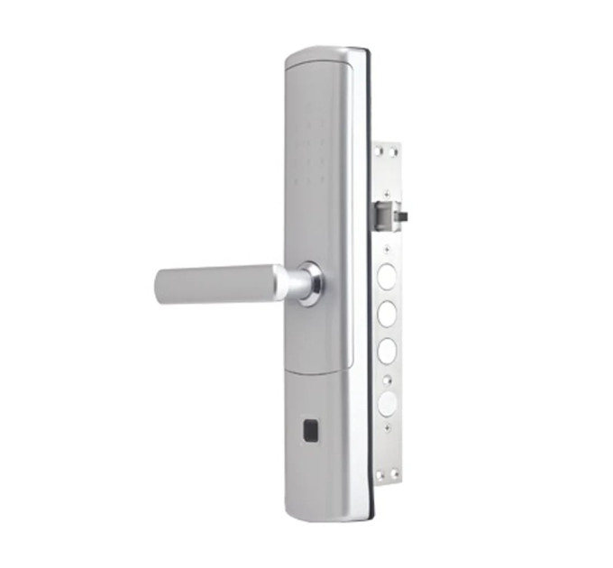 Замок биометрический автономный Trinix TRL-5111BTF Silver Right с Bluetooth, считывателем отпечатков пальцев и карт Mifare