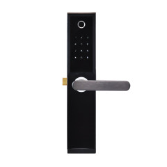 Замок биометрический автономный Trinix TRL-5104BTF Silver Right с Bluetooth, считывателем отпечатков пальцев и карт Mifare