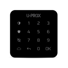Бездротова сенсорна клавіатура ITV U-Prox Keypad G1 Black для керування однією охоронною групою