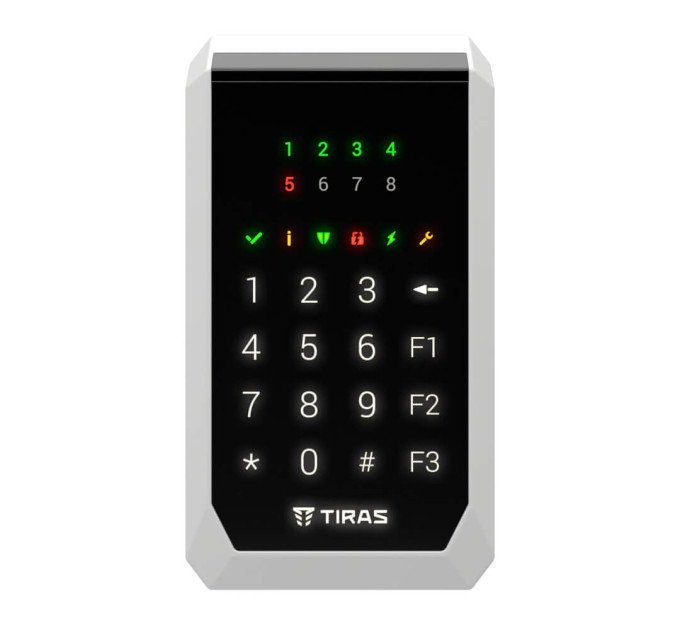 Клавіатура Tiras K-PAD8 Black на 8 індикаторів зон