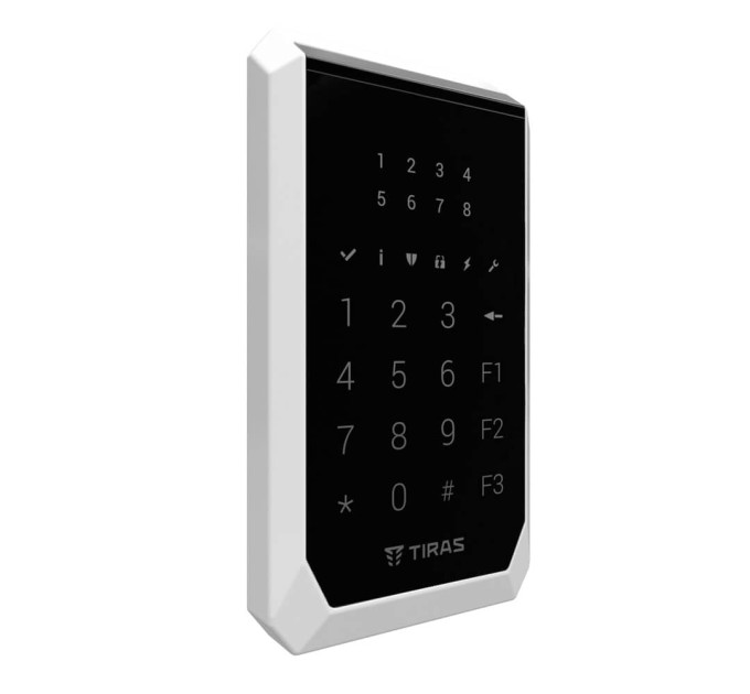 Клавіатура Tiras K-PAD8 Black на 8 індикаторів зон